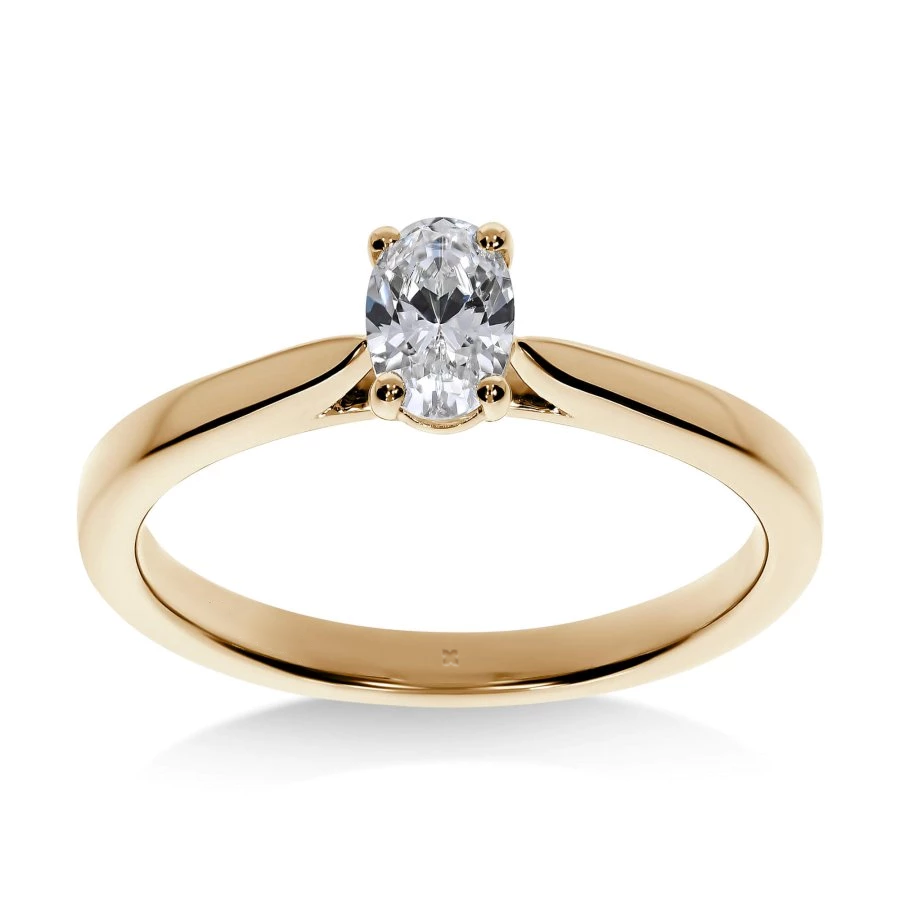 Mon Ange - Bague de Fiançailles Diamant Ovale | LeDiamanti - LeDiamanti
