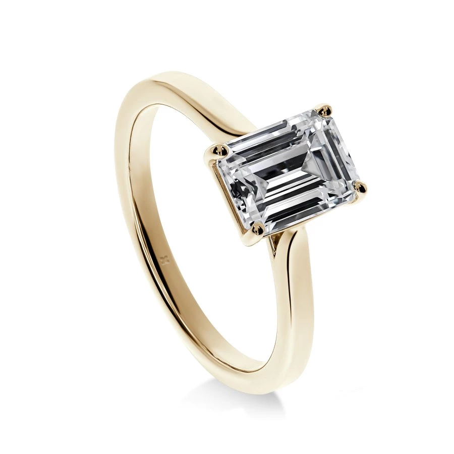 Mon Ange - Bague de Fiançailles Diamant Émeraude | LeDiamanti - LeDiamanti