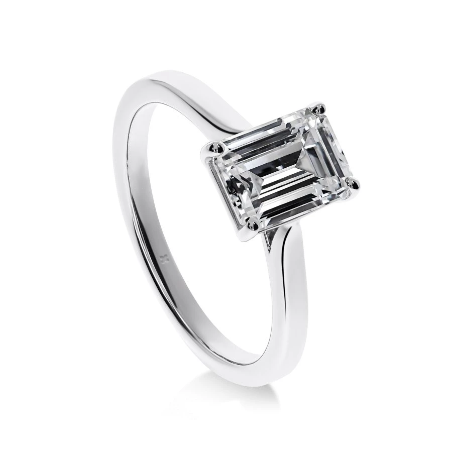 Mon Ange - Bague de Fiançailles Diamant Émeraude | LeDiamanti - LeDiamanti