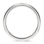 Alliance Homme Demi Jonc en Platine & Diamant | LeDiamanti - LeDiamanti