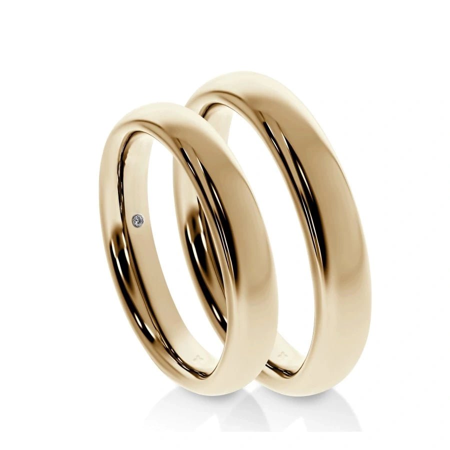 Alliance Homme Jonc en Or & Diamant Secret 4 MM | LeDiamanti - LeDiamanti