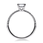 Bague de Fiançailles Diamant Émeraude Pavée | LeDiamanti - LeDiamanti