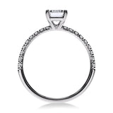 Bague de Fiançailles Diamant Émeraude Pavée | LeDiamanti - LeDiamanti