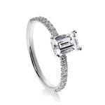 Bague de Fiançailles Diamant Émeraude Pavée | LeDiamanti - LeDiamanti