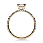 Bague de Fiançailles Diamant Émeraude Pavée | LeDiamanti - LeDiamanti