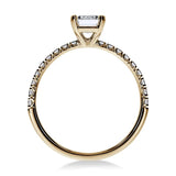 Bague de Fiançailles Diamant Émeraude Pavée | LeDiamanti - LeDiamanti